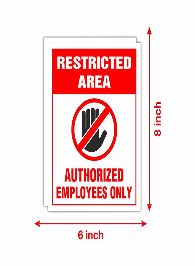 ATTRACTSO - Restricted Area Vinyl With 5mm Sunboard Signage Board Stickers | Glass Door, Wooden Door | Sign board for Doors | Signage for Offices | Office (Size- 6x8 Inch) (Pack of 1) - Image 3